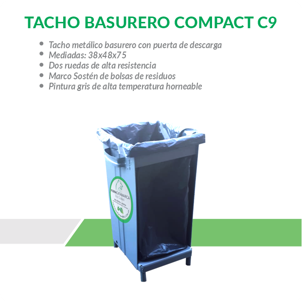 Tacho basurero compacto